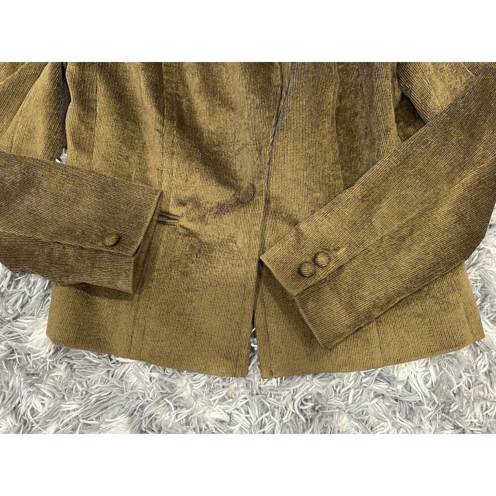 Bill Burns Green Corduroy Blazer and Pants Set Size 8 FLAW - Picture 3 of 16